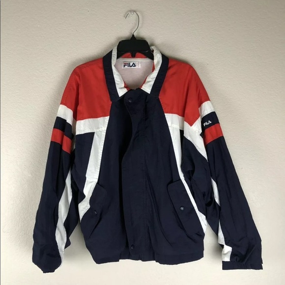 Fila Vintage Windbreaker Jacket 40 Made In Italy - Picture 1 of 5